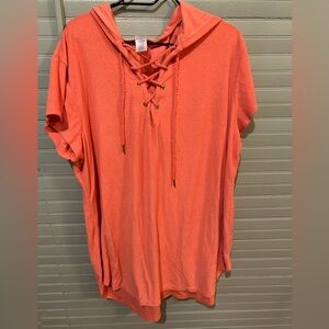 NWOT Time and Tru Terry Cloth Towel Orange Cover Up Size 1X